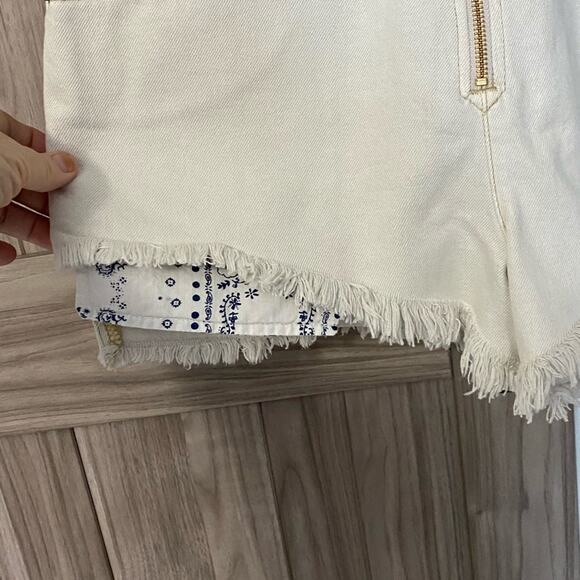 NWOT free people sunkissed shortall in off-white 8 - Picture 4 of 6